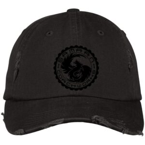 SC-BlkLg-PNG SAMAAN COACHWORKS - Embroidered Distressed Dad Cap